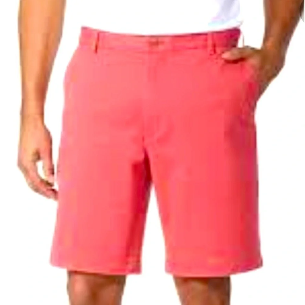 𝅺IZOD Saltwater Flat Front Chino Shorts.  Size 32